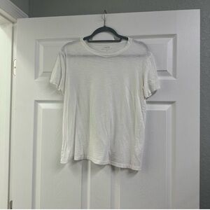 Vince White Short-Sleeve Crewneck Tee